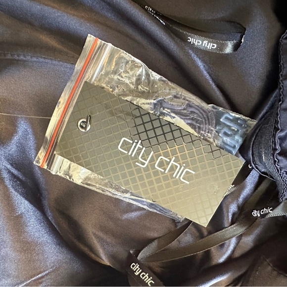 City Chic Pleat Desire Formal Event Midi Dress - Navy Sz L/20 - Picture 6 of 11